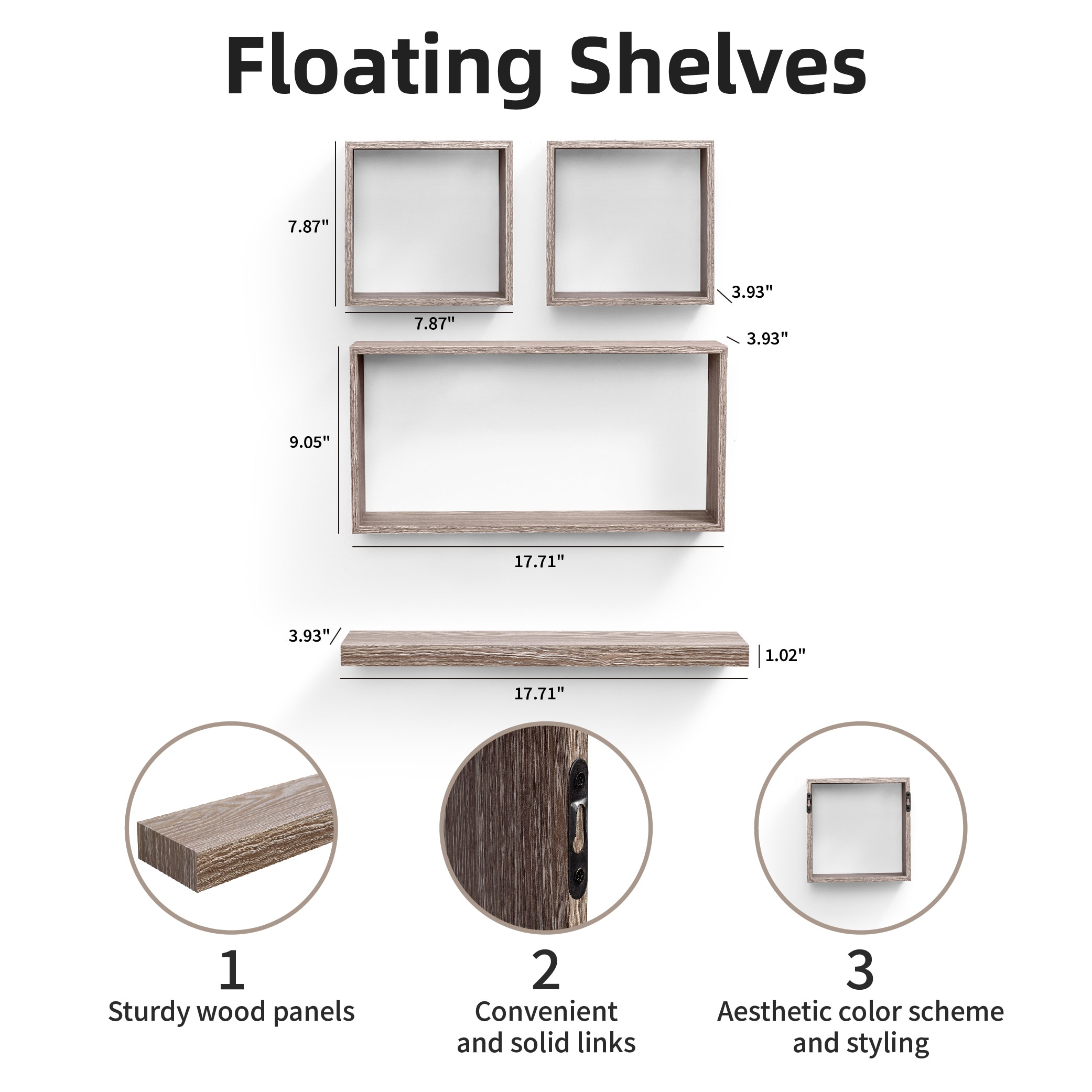 Floating Shelves Wall Mounted Wooden Shelves For Storage And Decor_voghion.com